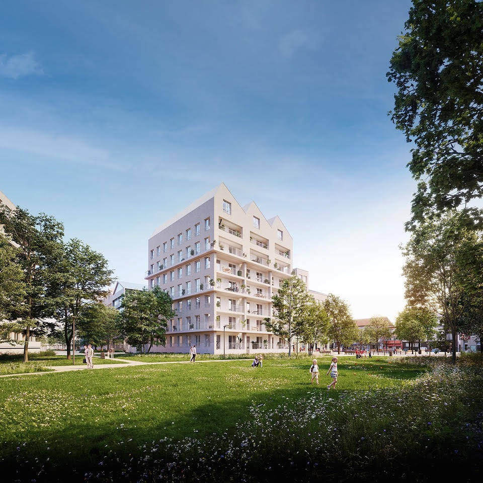 Bouwvolume tussen het groen